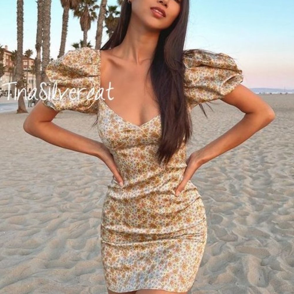 BLOGGER'S FAVE! Zara Satin Effect Print Mini Dress Sz Small NWT